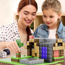 Blocos Magnéticos de Montagem Infantil estilo Minecraft – Conjunto Educativo com Caixa de Armazenamento