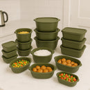 Kit 15 Potes Herméticos de Plástico com Tampa – Empilháveis e Resistentes para Armazenar Alimentos