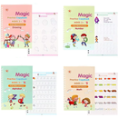 Kit 4 Livros de Escrita Mágica Infantil – Cadernos Reutilizáveis Montessori para Alfabeto, Números, Matemática e Desenho