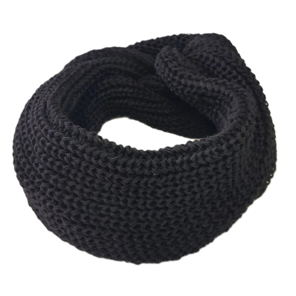 Cachecol Feminino de Tricô em Lã com Duas Voltas