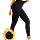 Calça Legging Feminina Flanelada Térmica de Cintura Alta