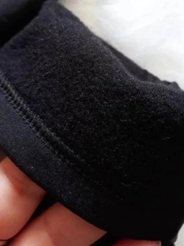 Calça Legging de Inverno Flanelada com Acabamento Cirrê