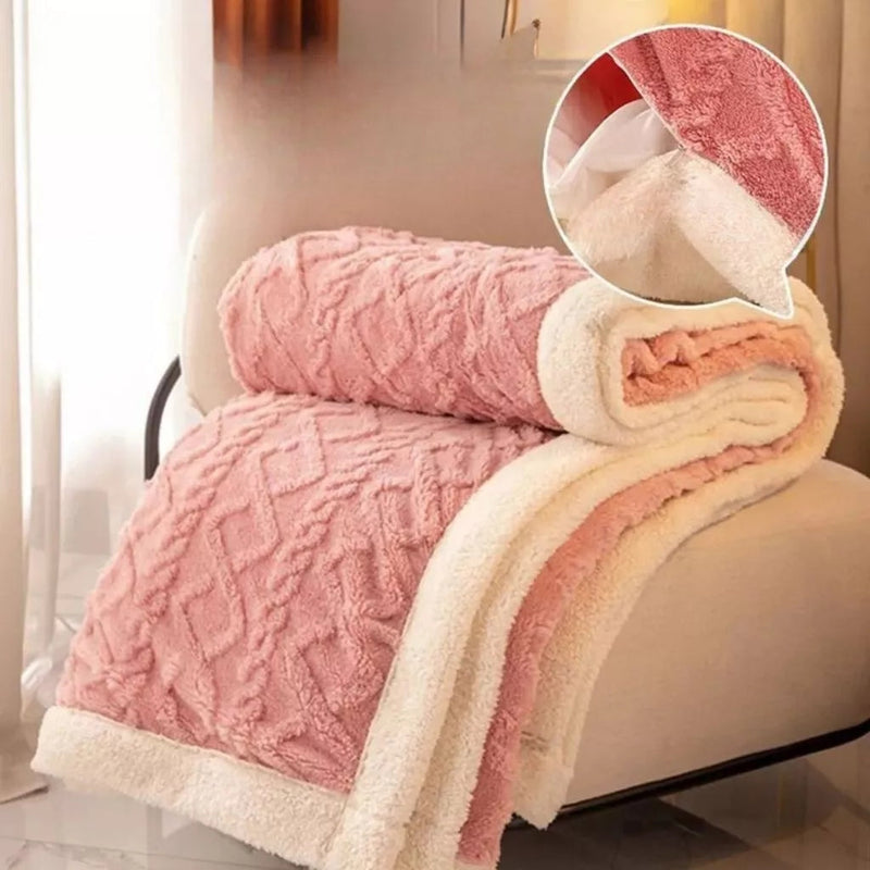 Coberta Casal Grossa em Lã Microfibra Soft para Inverno