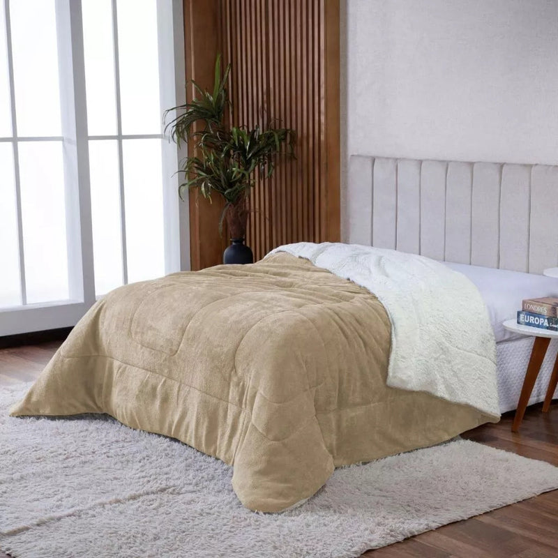 Edredom Queen Aveludado Térmico para Inverno