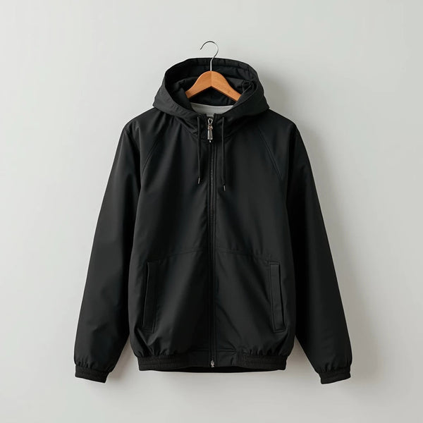 Jaqueta Masculina Corta Vento Forrada com Capuz e Zíper