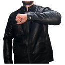 Jaqueta de Couro Masculina Forrada para Inverno