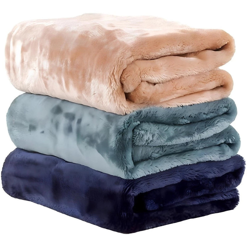 Kit 2 Mantas Casal de Inverno Microfibra Lisa