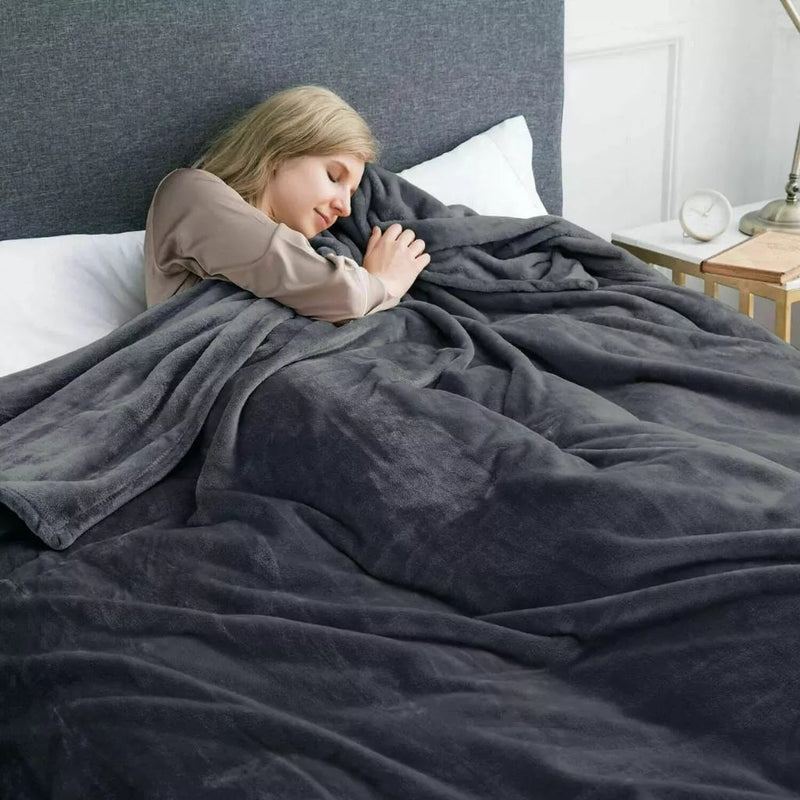 Kit 2 Mantas Casal de Inverno Microfibra Lisa