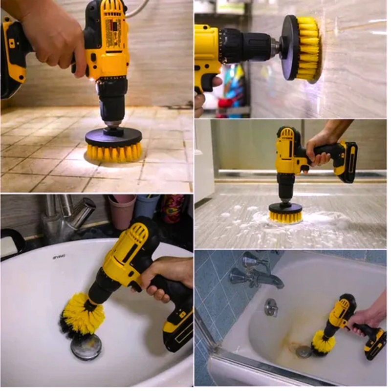 Kit Escovas de Limpeza para Parafusadeira e Furadeira