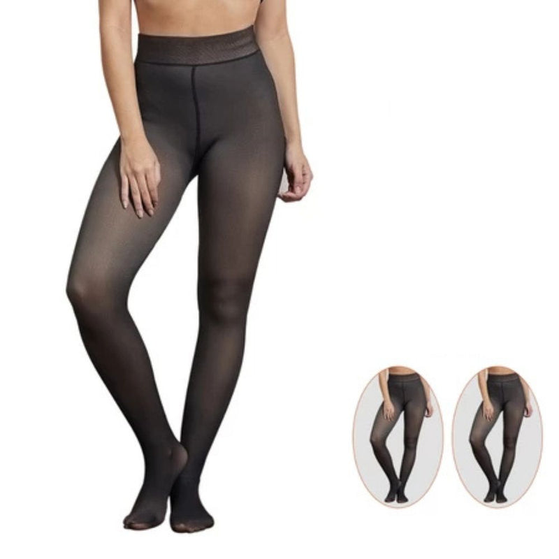 Meia-Calça de Inverno Translúcida com Forro de Lã Grosso - Compre 1 Leve 2