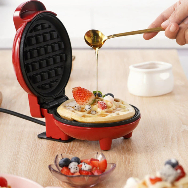 Mini Máquina de Waffles Elétrica Portátil 110V
