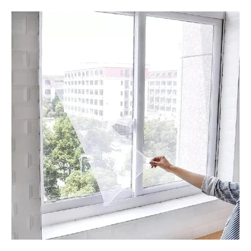 Tela Mosquiteiro para Janela 150x180cm com Velcro Autocolante Removível Anti-Inseto - Compre 1 Leve 2